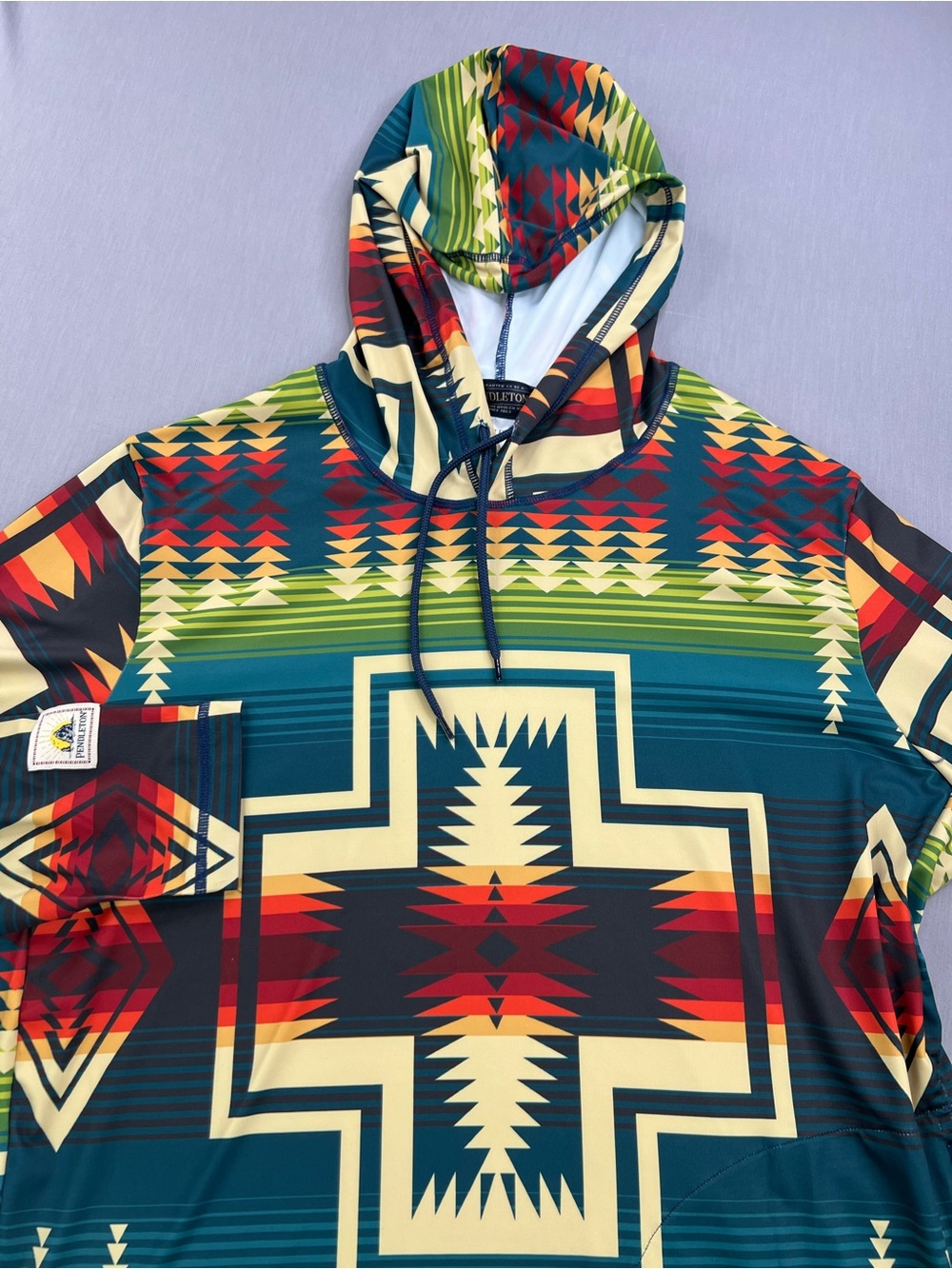 PENDLETON CENTURY HARDING AZTEC PRINT HOODED LONG SLEEVE RASHGUARD